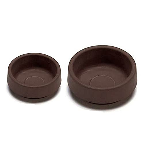 The Home Fusion Company Set of 4 Non-Slip Rubber Castor Floor Protector Cups Wooden Floor Small Or Large, 4 X Large