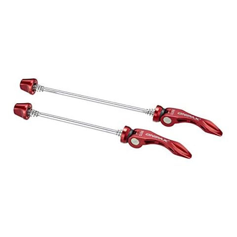 ONIPAX Quick Release SKEWERS RED/Black MTB Road Bicycle 1 Pair (Red) Cover