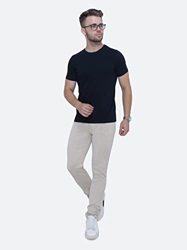 Image of Strechable Denim Regular Fit Mid Waist Light Weight Soft Feel Stretchable Denim Jeans Pant for Men