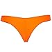 Women Sexy Lady Brazilian V-Style Ruched Ruffle Cheeky Bikini Bottom Thong Hot Summer Beachwear Orange