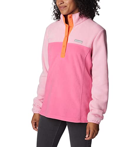 Image of Columbia Womens Benton Springs Half Snap II Pull Over Fleece Jacket, Dark Stone /Canoe /Vintage Blue, 3X