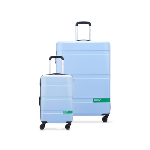 United Colors of Benetton Now Hardside Luggage with Spinner Wheels, Light Blue, 2 Piece Set 19/27 Inch - Main Image