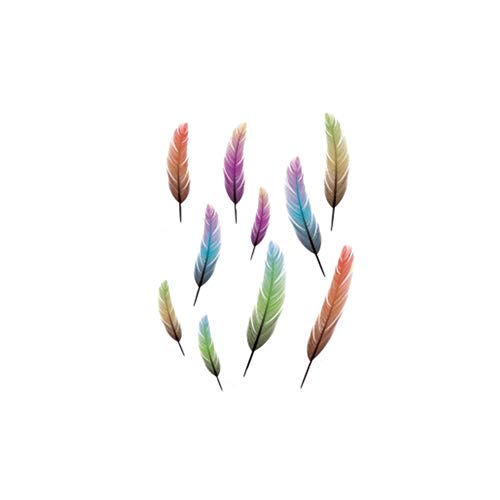 JUNGEN Autocollant de Couleur pour Voiture Stickers Forme de Plume Stickers Muraux de DIY Autocollants de Miroir Couleur Plume Autocollants Décoration