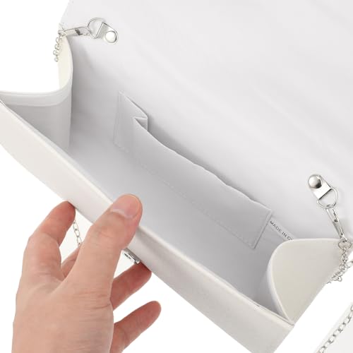 Sac à main blanc avec chaîne fin de soirée chic pour mariages - 5