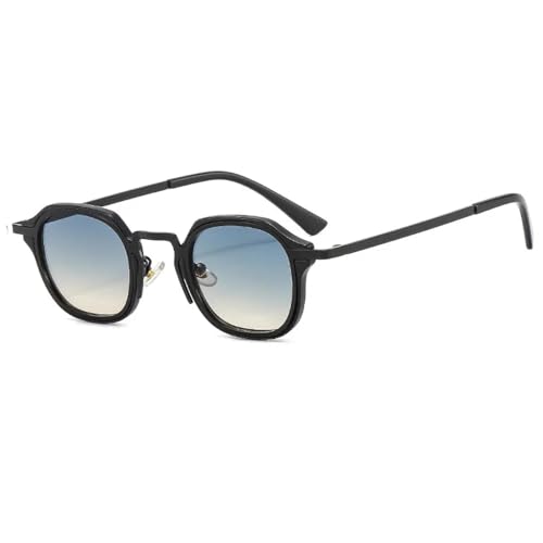 Lunettes de soleil vintage UV400 tendance pour homme et femme verres dégradés marron noir