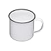 KitchenCraft Living Nostalgia Taza de Acero Esmaltado, 9 cm / 550 ml – Gris y Blanco