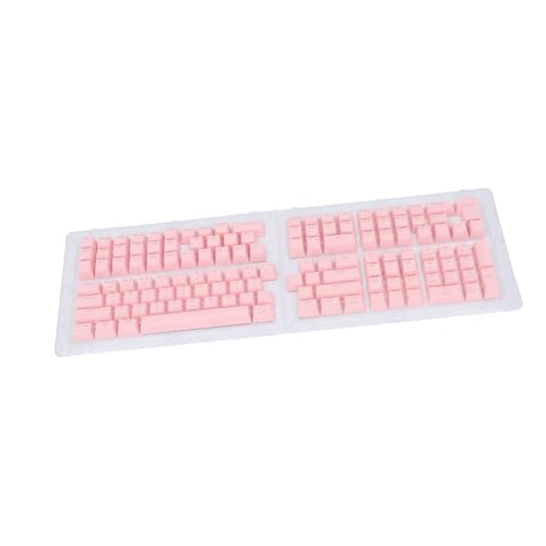Juego de teclas para teclado mecánico con alfabeto coreano y estructura ergonómica rosa