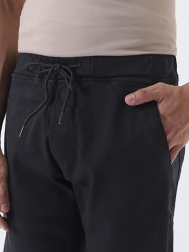 Urbano Fashion Men's Black Slim Fit Jogger Jeans Stretch (jog-hps-black-32-fba)