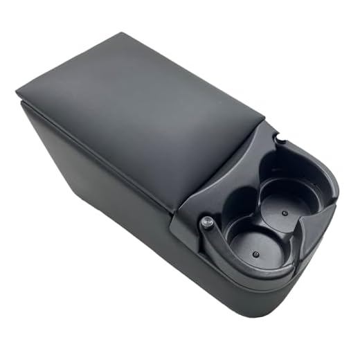 Universal Truck Bench Seat Console with Cup Holders, Grey