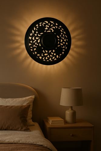 Image of BENE Akron Stainless Steel Indoor Modern Wall Light, E-27 Base Wall Lamp for Home Decor - Living Room, Bedroom, Hallway, Staircase, Balcony, 36 cm (Black, Pack of 1)