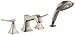 Metris C Two Handle Deck Mounted Roman Tub Faucet with Hand Shower Finish: polished nickel