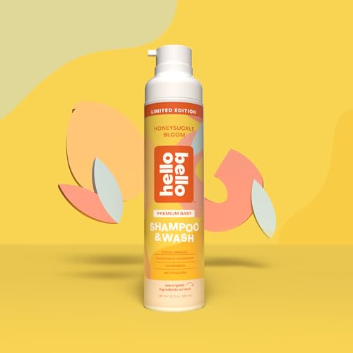 Image of Hello Bello Baby Shampoo & Body Wash, Honeysuckle Bloom Scented, 10oz Bottle (Pack of 2)