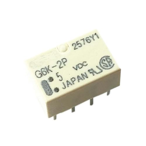 Relés G6K-2P 5VDC de bajo consumo y alta sensibilidad con 8 pines para soldar