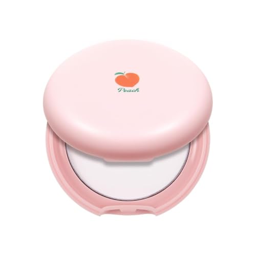 SKINFOOD Peach Cotton Pore Blur Pact - Sebum Control Pack with Silky Texture - Long Lasting Makeup Fixing - Pore Primer with Mineral Powder for Oily Skin - Stocking Stuffers - Pore Quick Minimizer