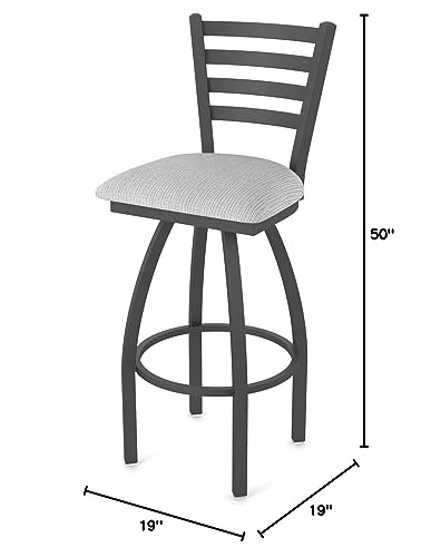 410 Jackie Butaco Giratorio de Barra 36" con Acabado en Pewter y Asiento Graph Alpine miniatura 2