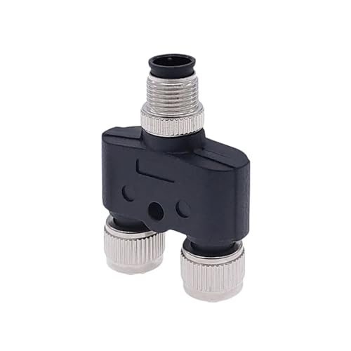 Conector M12 en Y de 5 pines con conversión de tres vías macho a doble hembra 4
