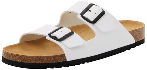 Sandalia hombre Scholl Julien blanca y negra talla 42 calzado cómodo de verano