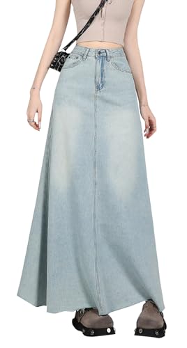 17*デニムロングスカート♡ ニッセン ロングスカート トールサイズ レディース 高身長 綿100