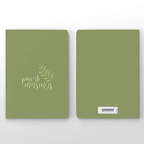 FACTOR NOTES 90 GSM A5 Notebook: Plain | 160 Pages (Private Musings)