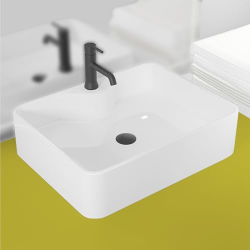 Image of WASSMIST Wash Basin /Basin for Bathroom | Table Top | 47.5D x 36.5W x 12.5H (CM)