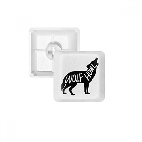 Keycaps Loup Noir PBT Anti Usure pour Clavier Mécanique Blanc OEM sans Marquage
