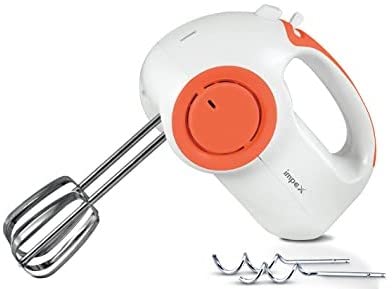 Impex HM-3303 150 Watt 5 Speed Turbo Hand Mixer with 2 Hooks & Beaters, 5 Speed Control with 1 Year Warranty | Light Weight Hand Mixer Ease and Convenient for Kitchen (Black)