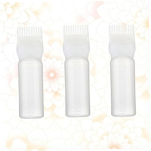 NOLITOY Hair Coloring Brush Set Dye Applicator Bottle Comb 3pcs Hair Dye Bottle Applicator for Salon