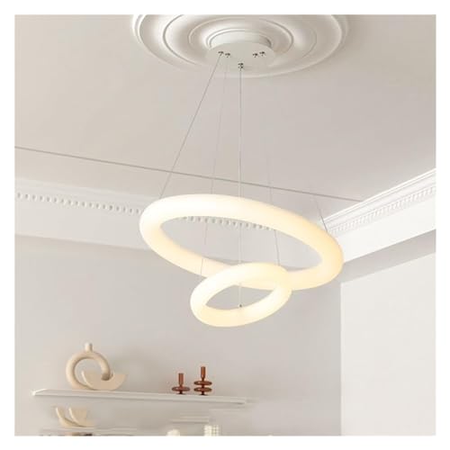Plafonnier Danemark LED à 2 anneaux suspension géométrique à intensité variable 19.6"