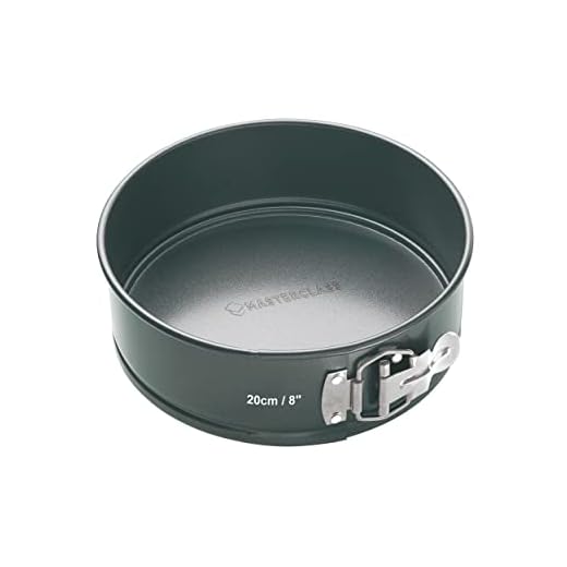 MasterClass Molde de 20 cm con PTFE, PFOA y BPA libre de antiadherente, robusto de 1 mm de espesor de acero al carbono y base suelta, 8 pulgadas de pan redondo, gris