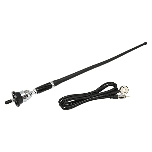 Antenne Radio Marine pour Bateau, Antenne Marine étanche Mât Flexible en Caoutchouc FM AM pour Voitures, Camions, Marine