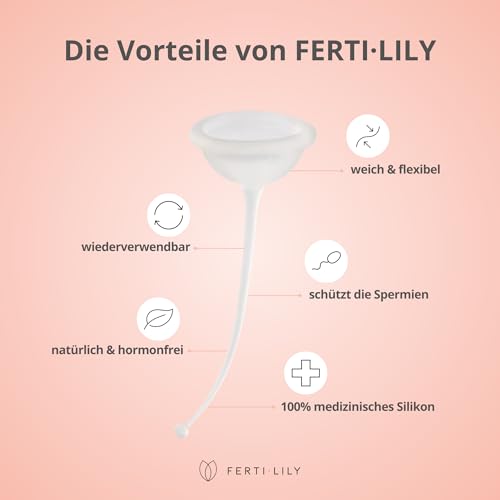 Ardo FERTI-LILY Kinderwunsch Empfängnishilfe, Schwangerschafts Hilfsmittel - natürlich sanft hormonfrei - Anwendung für zuhause, 100% medizinisches Silikon, Babyplanung & Schwanger werden