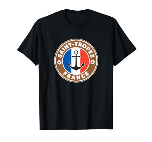Saint Tropez France Beach Vintage Voile Vacances Souvenir T-Shirt