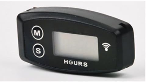 Motormeters Digital Wireless Hour Service Meter Gauge -Atv, Motorcycles, Generators Small Engines (Black)