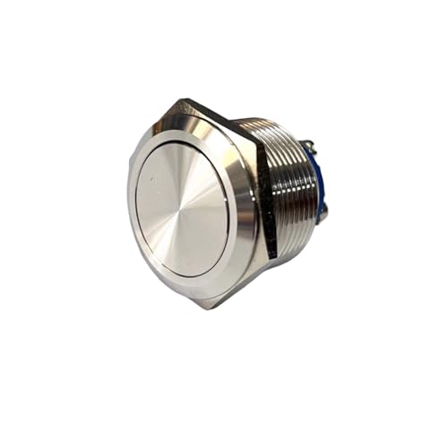 Interruptor de 22 mm impermeable con pulsador momentáneo de acero inoxidable