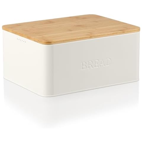 ZICOTO Bamboo Lid Bread Box Cover