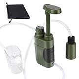 Wasserfilter, 3000L Tragbarer Camping Tisch Wasser Filter, 0,01 Mikron Personal Filter Tischwasserfilter mit Aufbewahrungstasche für Notfälle im Freien, Camping, Wandern