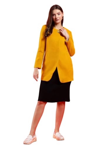 Image of KOTTY Womens Cotton Blend Standard Length Elegant Style Coat - Classic Style with Modern Detailing