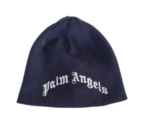 Palm Angels Juniors Cappello Cuffia Berretto in Lana PBLC002F21KNI001 Blu
