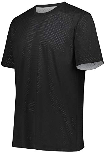 Augusta Sportswear Youth Short Sleeve Mesh Reversible Jersey Xl Black/White