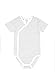 Stellou & friends Baby 100% Bio-Baumwoll Wickelbody 3er Set, kuschelweiche und hochwertige Kinder Kleidung für Jungs und Mädchen mit schönen Prints Kurzarm Grau-Weiß 50-56