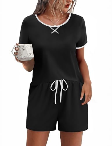 Image of Ekouaer Women Pajama Set Casual Short Set
