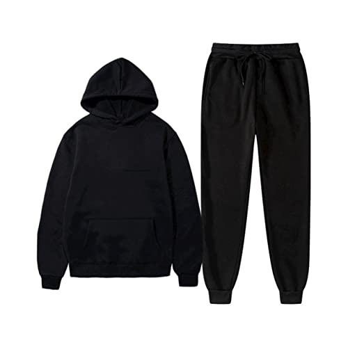 Pantalon de survêtement pour homme noir XXL avec sweat à capuche sport et loisirs