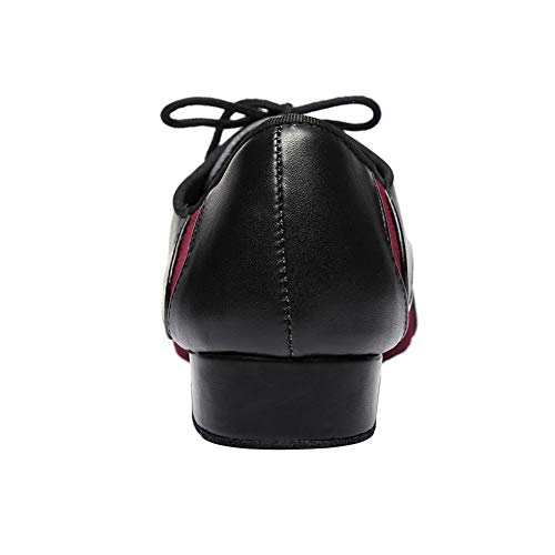 HIPPOSEUS Men's Lace-up Latin Dance Shoes Split Sole Ballroom Social Dance Performance Shoes,Model L3443