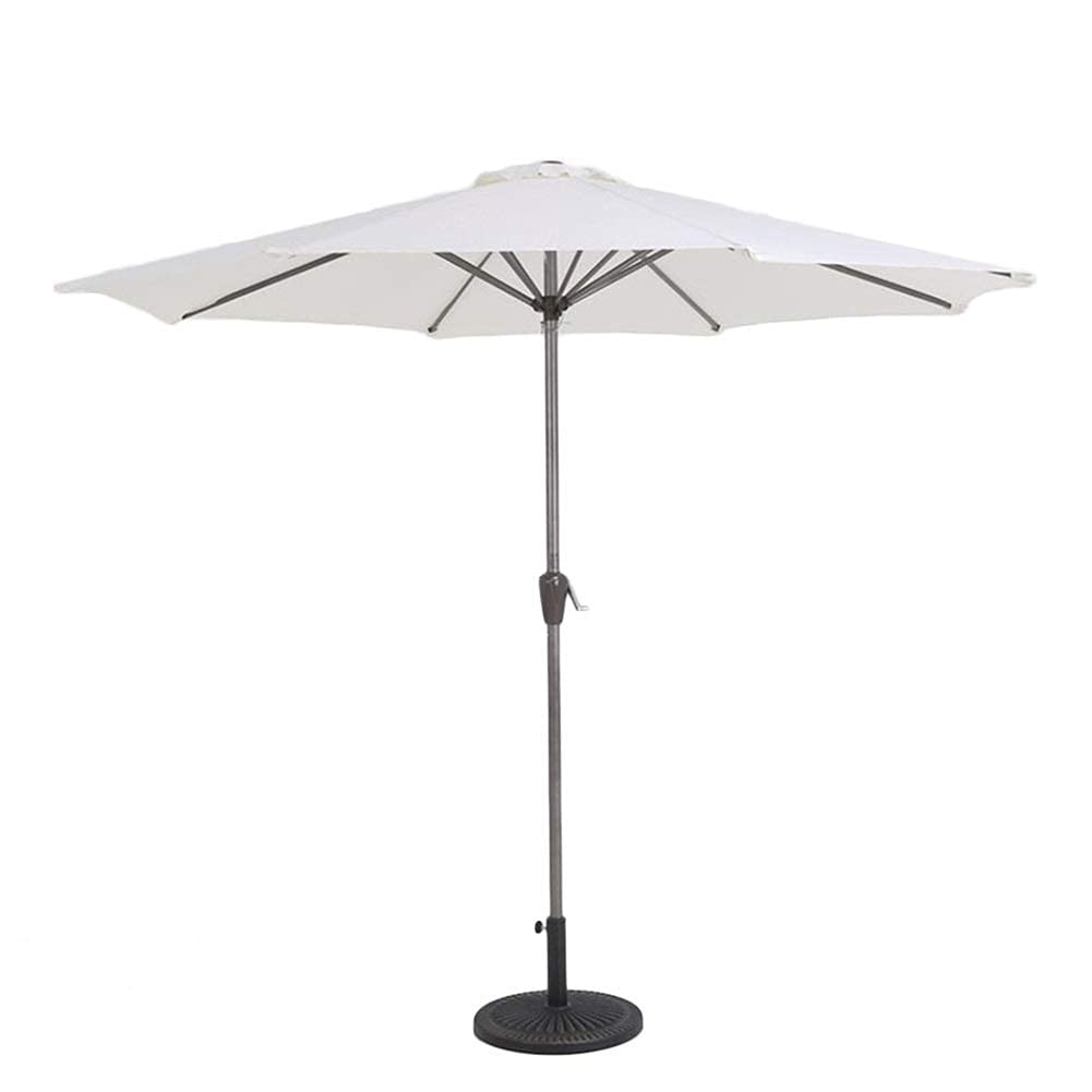 Parasol déporté portable 9 pi blanc pour ombrager la piscine et le jardin