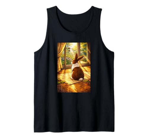 Dutchie Bunny Sentado adentro Mientras mira afuera Camiseta sin Mangas