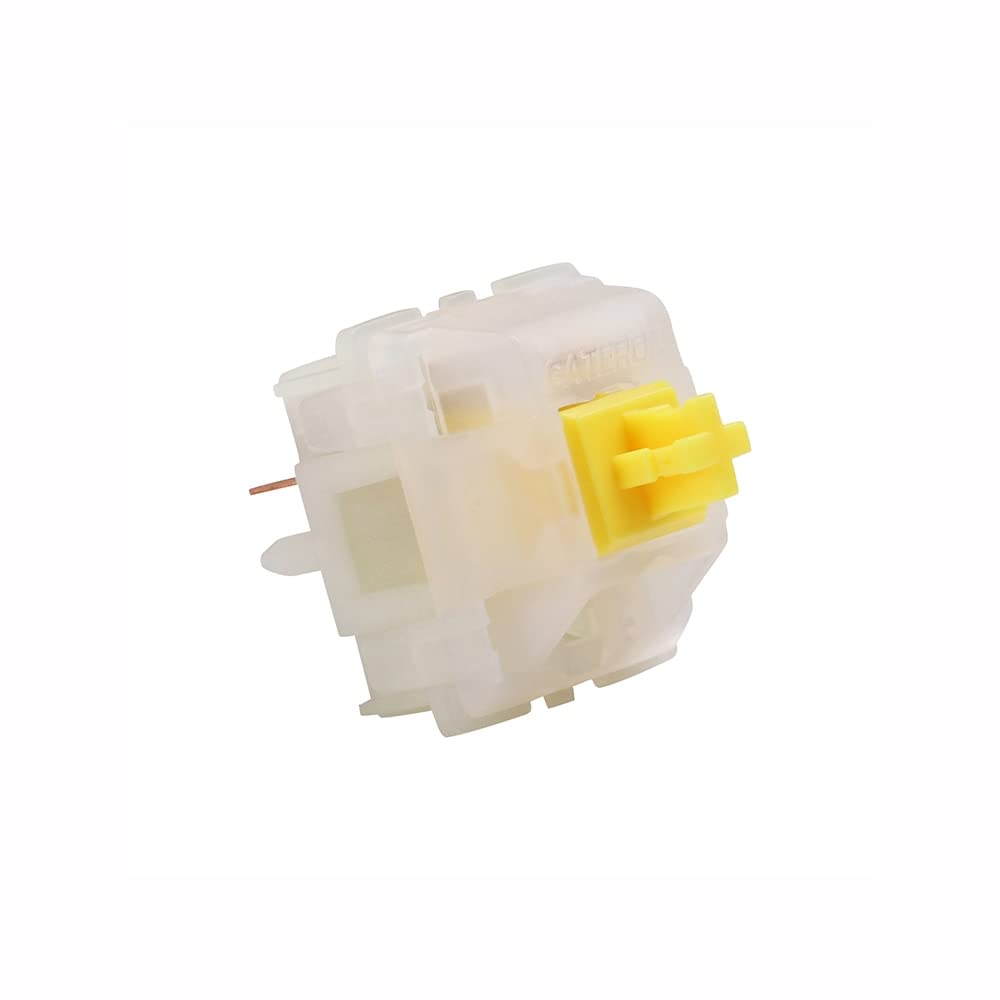 Commutateurs Pro laiteux Commutateur lubrifié linéaire jaune laiteux Pro rouge commutateur de tige SMD RGB Mx for clavier mécanique 5pin (Axis Body : 70PCS, Color : Milky yellow pro)