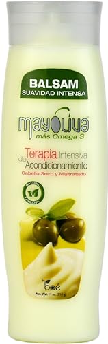 Mayoliva Balsam Suavidad Intensa 11 oz – Deep Conditioning Therapy for Dry & Damaged Hair – Omega 3, Mayonnaise & Olive Oil – Instantly Softens, Repairs & Adds Shine image 5