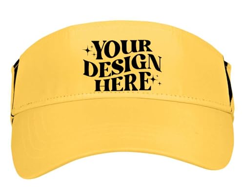 INK STITCH CE002 Custom Embroidery Add Logo Texts Drive Performance Visor Hats (US, Alpha, One Size, Gold)