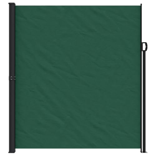 Protección visual para jardín con toldo lateral extensible verde de poliéster 220x500 4