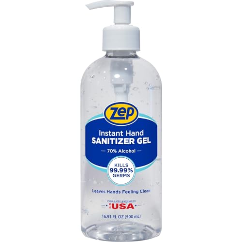 Zep Hand Sanitizer Gel - Clean Scent - 16.9 fl oz (500 mL) - Pump Bottle Dispenser - Kill Germs - Hand - Clear - Residue-Free - 1 Each image 2